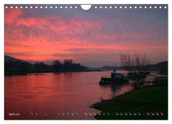 Produktbild: Die Elbe in Dresden-Laubegast (Wandkalender 2026 DIN A4 quer), CALVENDO Monatskalender