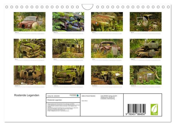 Produktbild: Rostende Legenden (Wandkalender 2026 DIN A4 quer), CALVENDO Monatskalender