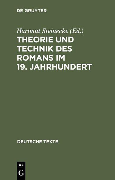 Produktbild: Theorie und Technik des Romans im 19. Jahrhundert