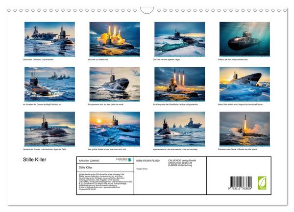 Produktbild: Stille Killer (Wandkalender 2027 DIN A3 quer), CALVENDO Monatskalender