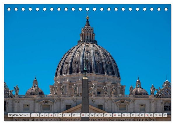 Produktbild: San Pietro - Petersplatz und Petersdom (Tischkalender 2027 DIN A5 quer), CALVENDO Monatskalender