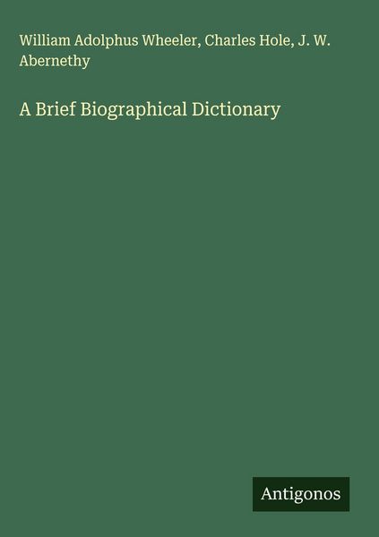 Produktbild: A Brief Biographical Dictionary