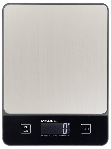 Produktbild: Maul MAULlibra Briefwaage 1657090 W&auml;gebereich (max.) 5000 g Ablesbarkeit 1 g batteriebetrieben Schwarz, Silber