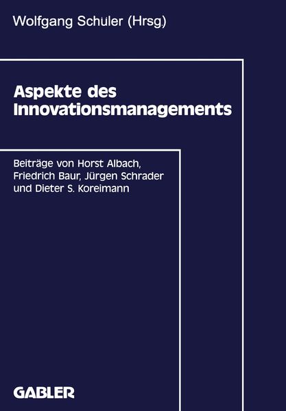 Produktbild: Aspekte des Innovationsmanagements