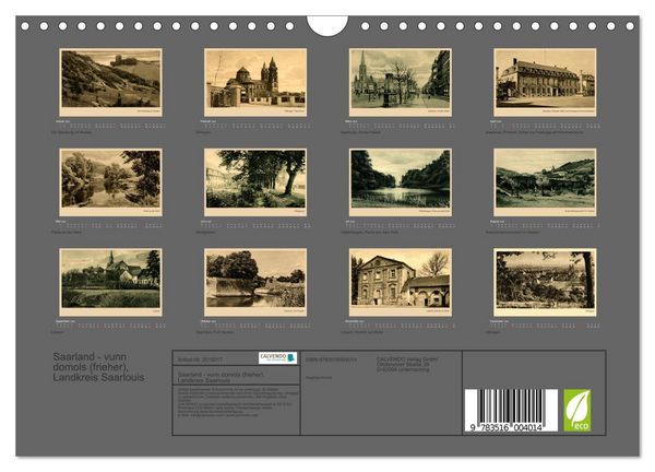 Produktbild: Saarland - vunn domols (frieher), Landkreis Saarlouis (Wandkalender 2026 DIN A4 quer), CALVENDO Monatskalender