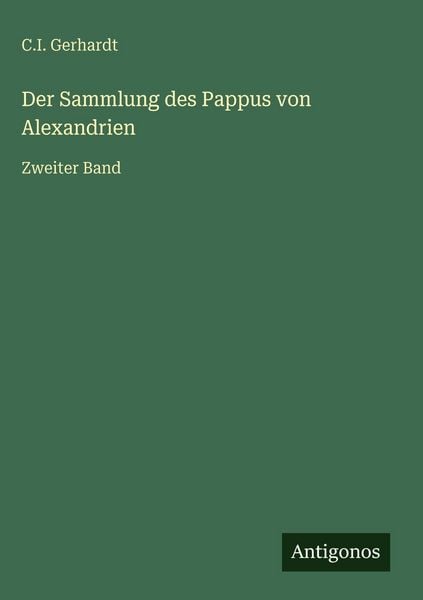 Produktbild: Der Sammlung des Pappus von Alexandrien