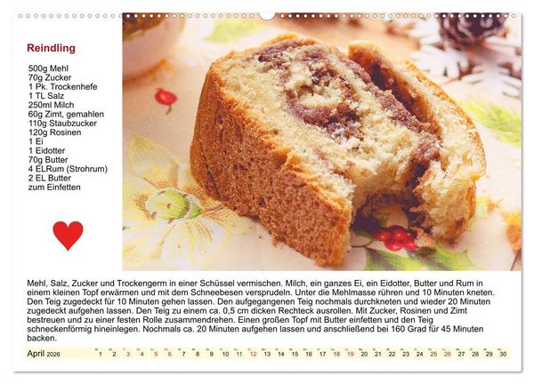 Produktbild: Delikates &Ouml;sterreich. K&uuml;chenkalender mit den klassischen S&uuml;&szlig;speisen (hochwertiger Premium Wandkalender 2026 DIN A2 quer), Kunstdruck in Hochglanz