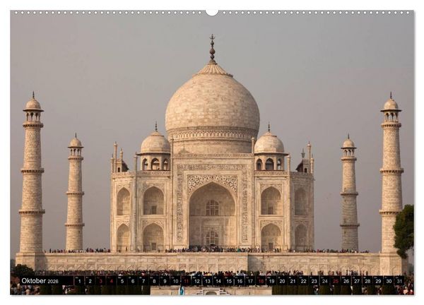 Produktbild: Indien - das goldene Dreieck, Delhi-Agra-Jaipur (Wandkalender 2026 DIN A2 quer), CALVENDO Monatskalender