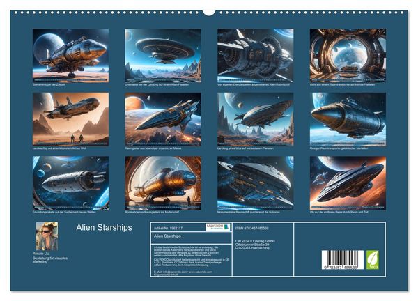 Produktbild: Alien Starships (hochwertiger Premium Wandkalender 2026 DIN A2 quer), Kunstdruck in Hochglanz