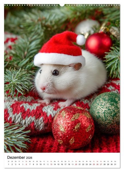 Produktbild: Hamster - s&uuml;&szlig;e Tiere zum Verlieben (hochwertiger Premium Wandkalender 2026 DIN A2 hoch), Kunstdruck in Hochglanz