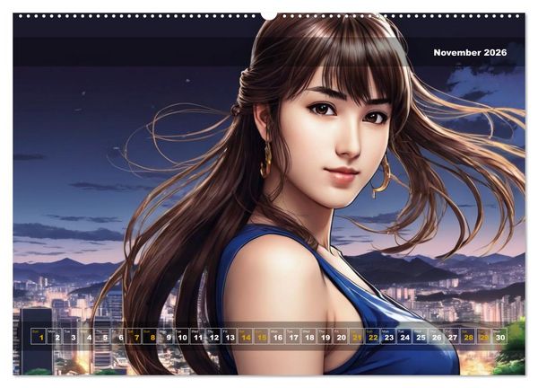Produktbild: Yolanda's portraits, a graphic portfolio (Wall Calendar 2026 DIN A2 landscape), CALVENDO 12 Month Wall Calendar