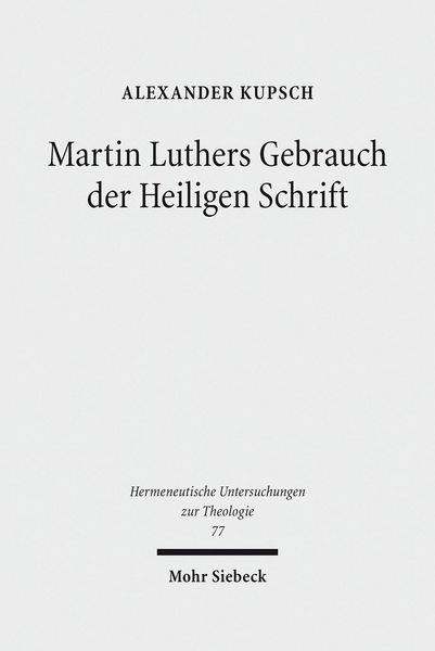 Produktbild: Martin Luthers Gebrauch der Heiligen Schrift