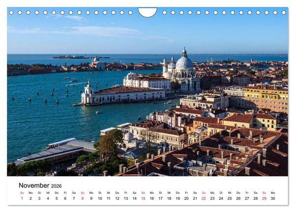 Produktbild: Unterwegs in Venedig (Wandkalender 2026 DIN A4 quer), CALVENDO Monatskalender