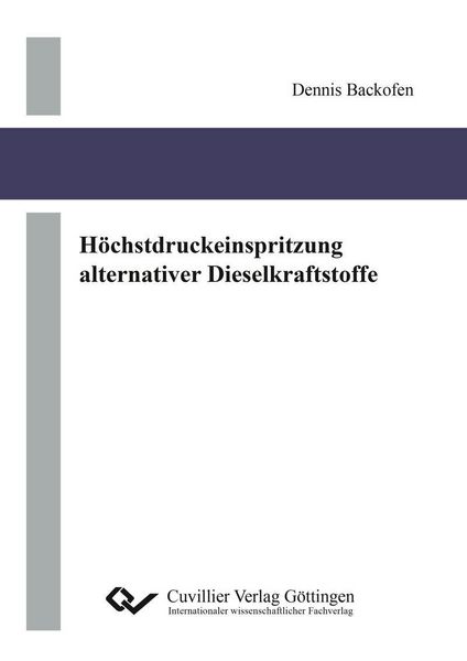 Produktbild: H&ouml;chstdruckeinspritzung alternativer Dieselkraftstoffe