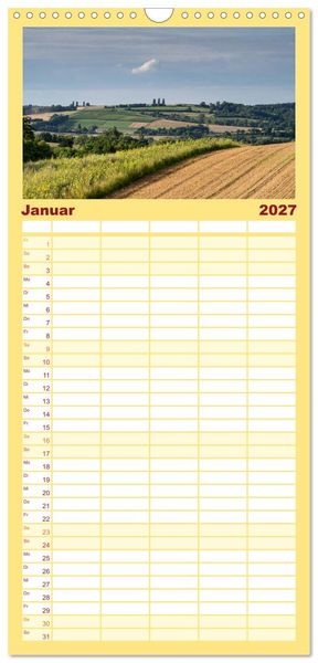 Produktbild: Familienplaner 2027 - Sch&ouml;ner Kraichgau mit 5 Spalten (Wandkalender, 21 x 45 cm) CALVENDO