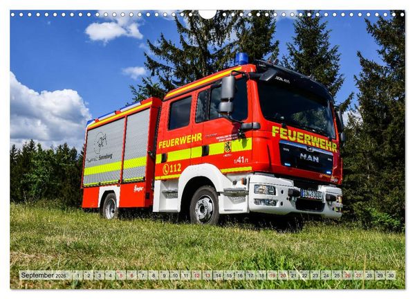 Produktbild: Feuerwehrfahrzeuge (Wandkalender 2026 DIN A3 quer), CALVENDO Monatskalender