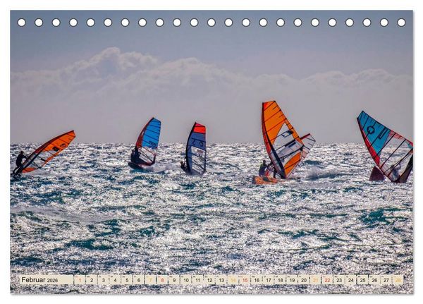 Produktbild: Windsurfing - extrem cool (Tischkalender 2026 DIN A5 quer), CALVENDO Monatskalender