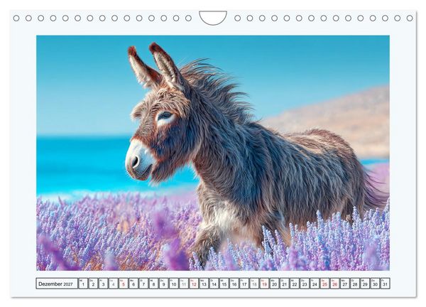 Produktbild: Sanfte Eselpoesie. Momente zwischen Bergwelt und Meer (Wandkalender 2027 DIN A4 quer), CALVENDO Monatskalender