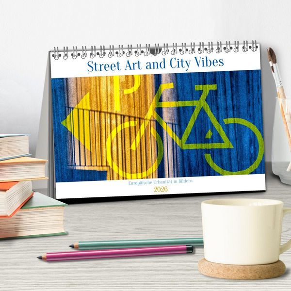 Produktbild: Street Art and City Vibes (Tischkalender 2026 DIN A5 quer), CALVENDO Monatskalender