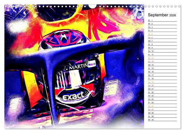 Produktbild: Cockpit, Helm und Halo (Wandkalender 2026 DIN A3 quer), CALVENDO Monatskalender