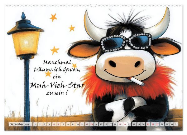 Produktbild: Kuhle Spr&uuml;che (Wandkalender 2026 DIN A2 quer), CALVENDO Monatskalender