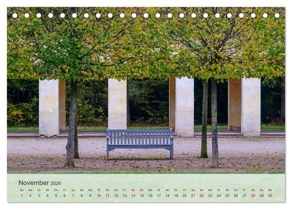 Produktbild: Schloss Favorite &ndash; Ein Park im Wandel der Jahreszeiten (Tischkalender 2026 DIN A5 quer), CALVENDO Monatskalender
