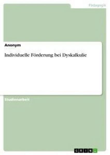 Produktbild: Individuelle F&ouml;rderung bei Dyskalkulie