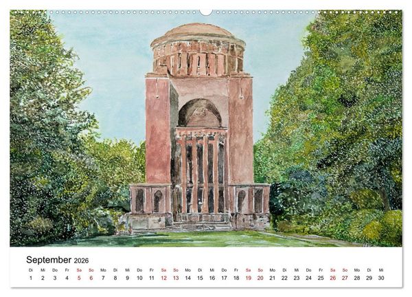 Produktbild: Hamburg in stillen Aquarellen (Wandkalender 2026 DIN A2 quer), CALVENDO Monatskalender