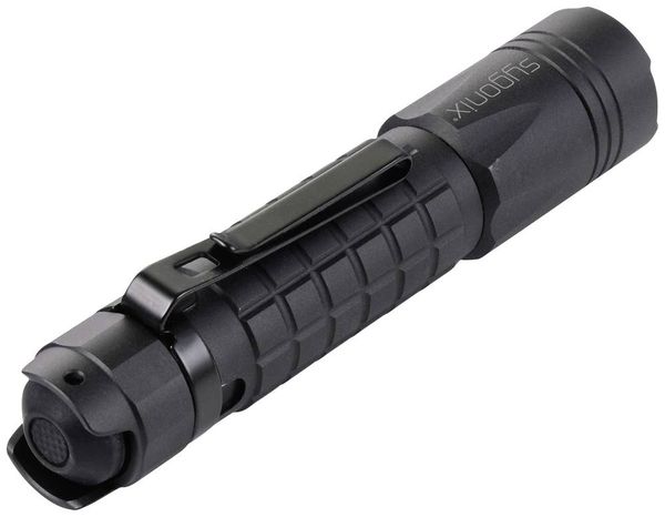 Produktbild: Sygonix SMD LED Taschenlampe mit G&uuml;rtelclip, IP68 (wasserdicht), mit Stroboskopmodus batteriebetrieben 300 lm 4 h 54 g