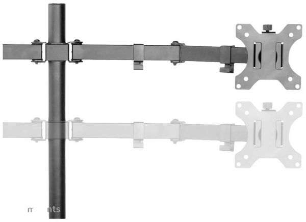 Produktbild: "Neomounts FPMA-D550DDBLACK Monitor-Tischhalterung 2 Display(s) 25,4 cm (10\") - 81,3 cm (32\") Schwarz Schwenkbar, Rotierbar, Neigbar, Stand, H&ouml;henv