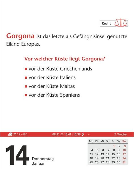 Produktbild: Duden Allgemeinbildung Tagesabrei&szlig;kalender 2027 - Wissen und Quizzen
