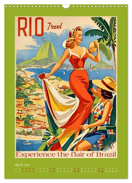 Produktbild: City Travel Poster - nostalgische St&auml;dtereise um die Welt (Wandkalender 2026 DIN A3 hoch), CALVENDO Monatskalender