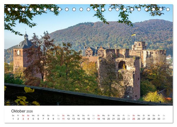 Produktbild: Heidelberg im Fokus (Tischkalender 2026 DIN A5 quer), CALVENDO Monatskalender