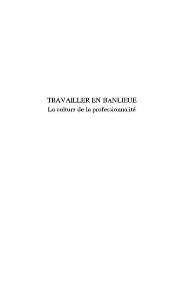 Produktbild: Travailler en banlieue