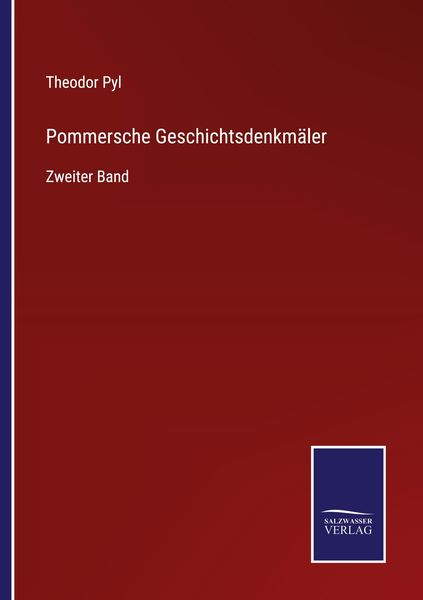 Produktbild: Pommersche Geschichtsdenkm&auml;ler