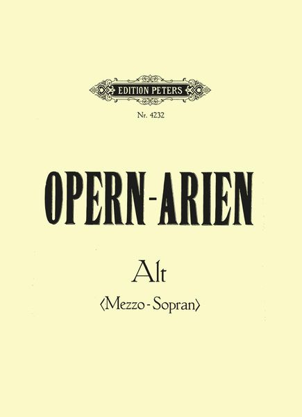 Produktbild: Opera Arias for Contralto/Mezzo-Soprano