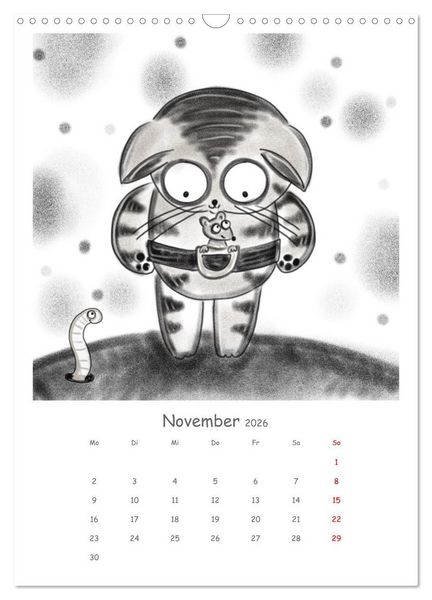 Produktbild: LEOPOLD DER DRITTE - Ein unglaublich liebenswerter Kater (Wandkalender 2026 DIN A3 hoch), CALVENDO Monatskalender