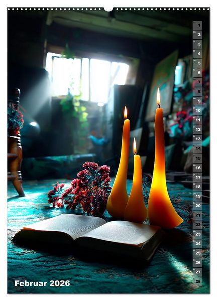 Produktbild: Kerzenwelt (Wandkalender 2026 DIN A2 hoch), CALVENDO Monatskalender