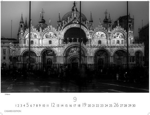 Produktbild: Venedig Kalender 2027 schwarz weiss &ndash; Wandkalender | Fotokalender Italien 42x55 &ndash; mit malerischen Fotos von Venedig , Italien