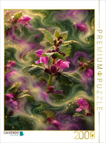 CALVENDO Puzzle Taubnessel in Liquid | 2000 Teile Lege-Größe 90 × 67 cm Foto-Puzzle für glückliche Stunden