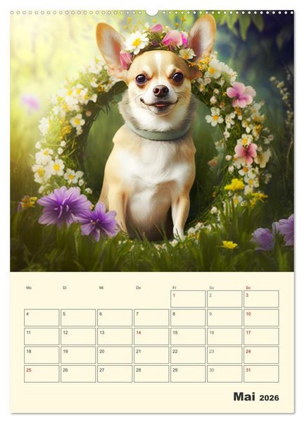 Produktbild: Witzige Chihuahuas. Gl&uuml;ckliche Temperamentb&uuml;ndel (Wandkalender 2026 DIN A2 hoch), CALVENDO Monatskalender