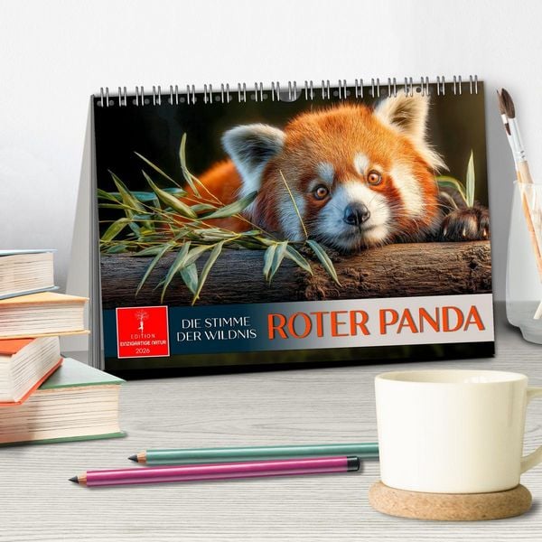 Produktbild: Roter Panda - die Stimme der Wildnis (Tischkalender 2026 DIN A5 quer), CALVENDO Monatskalender