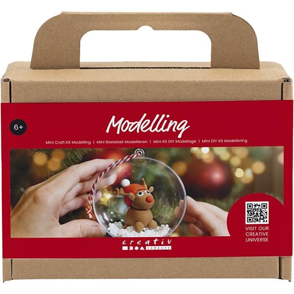 Produktbild: Creativ Company DIY Sets Modellieren Mini Kreativ Set Modellieren, Rentier, Weihnachten Kreativ Box
