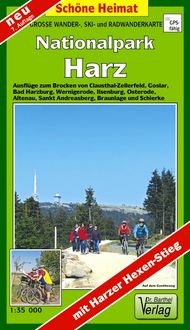 Produktbild: Gro&szlig;e Wanderkarte-, Ski- und Radwanderkarte Nationalpark Harz
