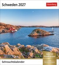 Produktbild: Schweden Sehnsuchtskalender 2027 - Wochenkalender mit 53 Postkarten