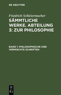 Produktbild: Philosophische und vermischte Schriften