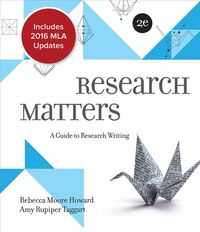 Produktbild: Research Matters MLA 2016 Update