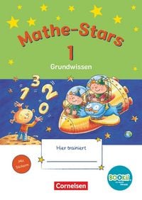 Produktbild: Mathe-Stars - Grundwissen - BOOKii-Ausgabe - 1. Schuljahr. Grundwissen. Übungsheft mit Lösungen