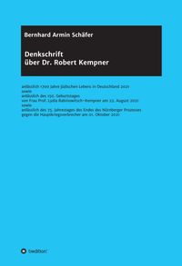 Produktbild: Denkschrift &uuml;ber Dr. Robert Kempner