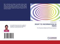 Produktbild: Right To Information in India
